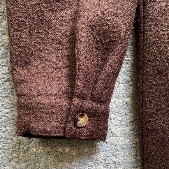 Quaker Marine Men's Dark Brown Wool Loafer Jacket M - Picture 5 of 13